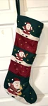 Vintage Itr Large 33" Jumbo Christmas Stocking Santa Claus Embroidered Pockets. Fixed Price $24.99.