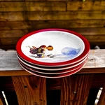 Williams-sonoma Nordic Elf 7" Stoneware Dessert Plates Set Of 4 Building Snowman. Fixed Price $18.00.