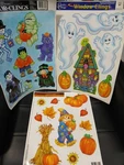 Vintage Jmc Impact Classic Clings Window Halloween 001-2003 Ghosts House. Fixed Price $29.99.