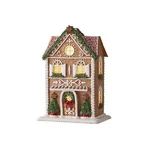 Raz Imports Gingerbread Lighted Christmas House With Trees 13 Inch. Fixed Price $170.69.
