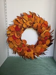 On Air 17" Dried Leaf Wrath W/twigs By Ellen Degeneres, Orange H206109 *niob. Fixed Price $45.00.
