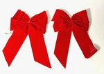 Set Of Large Red Velvet Holiday Bow Wreath Gift Christmas Decoration 12 X 7.5. Fixed Price $19.99.