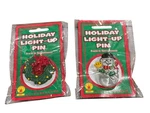 Holiday Light-up Pin Set Of 2 Snowman & Wreath Design By Rubies Costume Co.. Fixed Price $6.00.