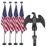 Yescom 4 Pack 8FT Sectional Indoor Flag Pole Kit Eagle Topper 3X5 Us. Fixed Price $285.90.