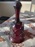 Vintage 1979 Christmas Bell Ruby Red Glass Hand Avon Cape Cod. Fixed Price $10.00.