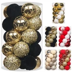 2.36IN Velvet Christmas Ball Ornaments, 25PCS Black/gold Flocked Tr.... Fixed Price $37.67.