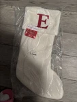 St. Nicholas Square Cable Knit 21 Letter Monogram Christmas Stocking Ivory. Fixed Price $9.00.