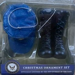 U.s.navy Christmas Ornaments Usn Set Of 2 Hat And Boots Kurt Adler Nib!. Fixed Price $16.78.