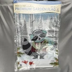 Breezeart Studio Winter Raccoon Premium Garden Flag 12.5" X 18" Christmas. Fixed Price $15.59.