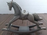 Hallmark Keepsake Ornament Pewter Rocking Horse Anniversary Edition 15 Years. Fixed Price $6.00.