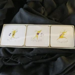 Pottery Barn Christmas Reindeer Set Of 9 Cork Bottom Cocktail Drink Coasters. Fixed Price $34.99.