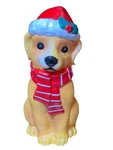 Holiday Time Illuminated 11 Inch Blow Mold Tabletop Puppy Dog. Fixed Price $18.00.