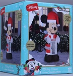 Disney 6 Ft Mickey Mouse Christmas Holding Wish List Airblown Yard Inflatable. Fixed Price $139.99.