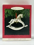 1995 Hallmark Keepsake Pewter Rocking Horse Anniversary Edition Ornament. Fixed Price $8.95.