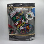Bucilla Felt Christmas Stocking Kit #86708 Choo Santa Train Special Ed #28. Fixed Price $26.00.