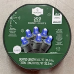 Holiday Time 500 Blue Dome Led Lights 103.7 Ft Lighted Green Wire Indoor/outdoor. Fixed Price $44.95.