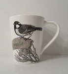St Nicholas Square Mug Cup 12 Oz Chickadee Bird Pine Holiday White Ceramic. Fixed Price $5.28.
