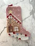 Christmas Stocking Gingerbread House Peking Handicraft Hook New Pink. Fixed Price $29.00.
