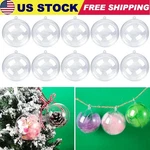 5/10PCS Christmas Clear Baubles Ball Fillable Sphere Ornament Xmas Tree/home Usa. Fixed Price $8.38.