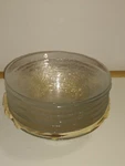 8PC Set Arcoroc Usa Clear Glass Embossed Holly Tree Christmas 61/2" Bowls. Fixed Price $23.99.