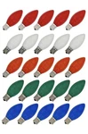 25 Pk C9 Replacement Bulbs For Christmas Lights, E17, Watt, Ceramic Multicolor. Fixed Price $15.47.