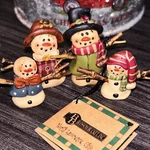 Blossom Bucket Winter Snowmen Mini Festive Figurines Christmas Decor Set Of 4. Fixed Price $18.75.