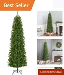 Homcom 7.5 Foot Artificial Christmas Tree, Nordic Pine Hinged 7FT 6IN, Green. Fixed Price $199.99.
