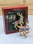 Carlton Cards Prancer Reindeer Ornament Christmas Heirloom 3.5IN Bells. Fixed Price $12.95.