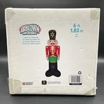 Christmas 6' Toy Soldier Nutcracker Blowup Yard Cor Airblown Inflatables Gemmy. Fixed Price $60.00.