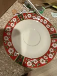 Charlton Hall Kobe Classic Traditions Christmas Cups Saucers Poinsettias 10. Fixed Price $99.00.