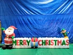 12' Gemmy Airblown Inflatable Santa W/ Merry Christmas Sign B484-89991. Fixed Price $84.95.