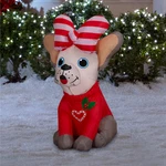 Holiday Living 3.5 Ft French Bulldog Led Christmas Inflatable Yard Decor Bow. Fixed Price $32.99.