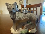 New Cbk Handblown Glass Wolf / Coyote Christmas Tree Ornament Midwest. Fixed Price $10.91.
