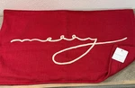 Pottery Barn Merry Embroidered Lumbar Pillow Cover Christmas Holiday Decor. Fixed Price $49.00.