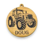 Ornament - Black Personalized Farm Tractor. Fixed Price $14.99.