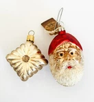 New Ragon House Santa And Star Glass Christmas Tree Ornaments. Fixed Price $12.00.