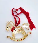 New 100% Swarovski Crystal Holiday Gingerbread Rocking Horse Ornament 5627608. Fixed Price $101.15.