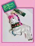 Old World Christmas Glass Blown 2018 Ornament Prancing Unicorn New 028062. Fixed Price $26.90.