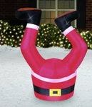 Holiday Time Christmas Inflatable Santa Legs, 3.5'. Fixed Price $49.99.