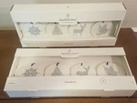 8 Ct Hearth Hand Magnolia Porcelain Christmas Ornaments 2X Snow Tree Dove * New. Fixed Price $27.99.
