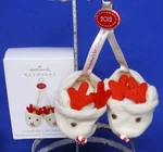 Hallmark Ornament Grandbaby's 1ST Christmas 2012 Reindeer Slippers Grandchild K1. Fixed Price $9.99.