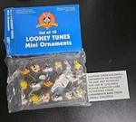 Looney Tunes Mini Ornaments Set Of 18 Figural Christmas Holiday Decor Warner Vtg. Fixed Price $6.74.
