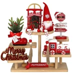Christmas Decorations 8 Pcs Tiered Tray Set, Cute Tabletop De.... Fixed Price $31.24.