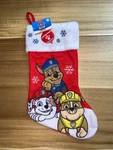 Nickelodeon Paw Patrol Christmas Stocking Chase Marshall Rubble Snowflake Design. Fixed Price $12.00.