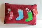 Nicholas Square Christmas Stocking Kitty Cat Decorative Throw Pillow New. Fixed Price $19.99.
