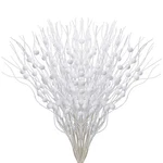 12 Pack Glitter Curly Christmas Spray Set White Wispy Willow Berry .... Fixed Price $18.36.