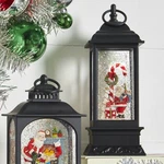 Raz Imports 11" Christmas Santa & Candy Cane Lighted Water Lamp Lantern Globe. Fixed Price $48.99.