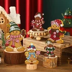 Soaoo 5 Pcs Christmas Gingerbread Man Decor Wood Sign Xmas Table .... Fixed Price $16.33.