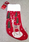 Myra Bag Christmas Stocking Hanging Happy Holiday Reindeer Large 20". Fixed Price $14.99.