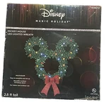 Disney Mickey Mouse Led Light Up Wreath Corona Magic Holiday Hanging Display. Fixed Price $249.99.